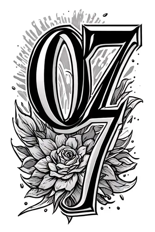 07 But Inbetween The 0 And 7 Put The Word Twin Going Down Vertical