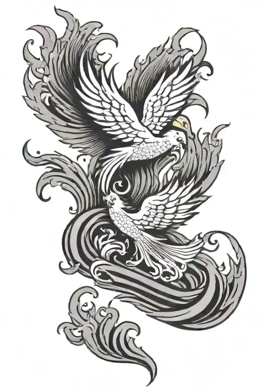 Phoenix And Water Waves