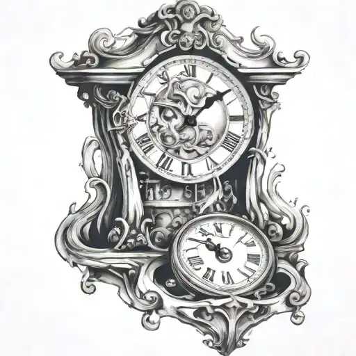 Melting Clock From Alice In Wonderland