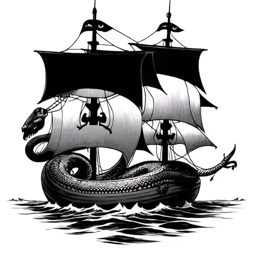 Snake And Pirate Ship