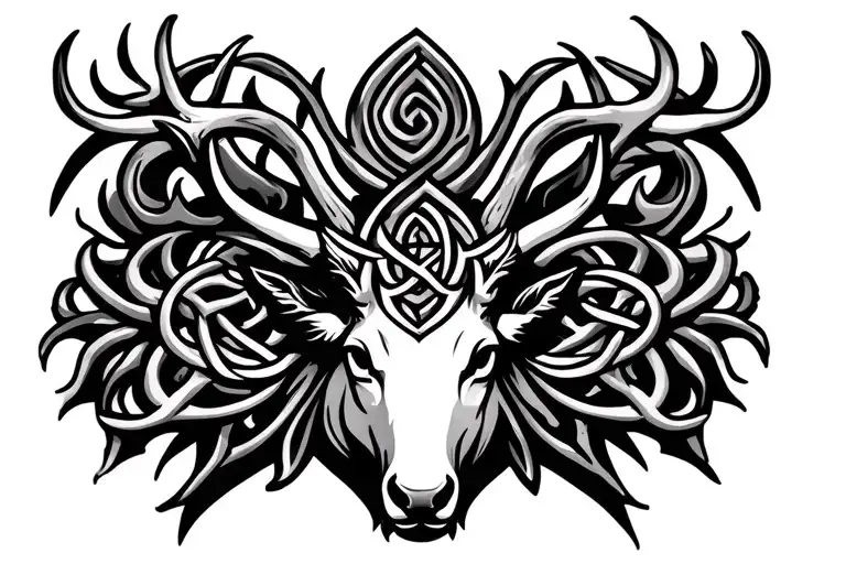 Celtic Stag Head