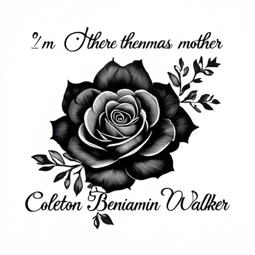 Design Me A Simple Tattoo With My Kids Names I'm There Mother Coleton Benjamin Thomas Walker