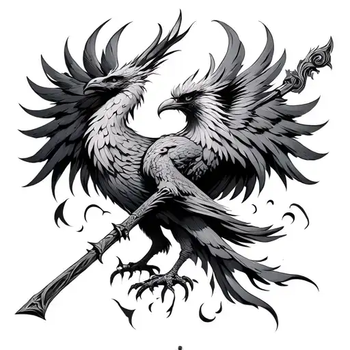 Phoenix With Bo Staff