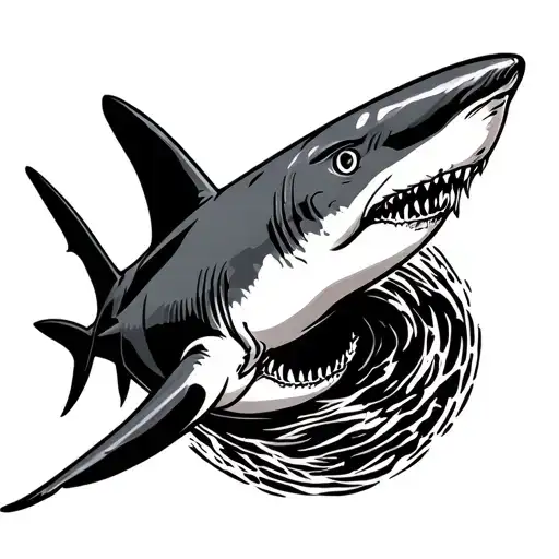 Thresher Shark In Lines