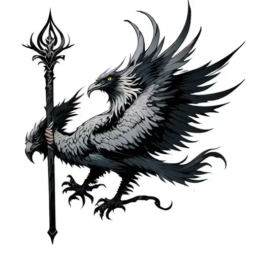 Phoenix Carrying Bo Staff