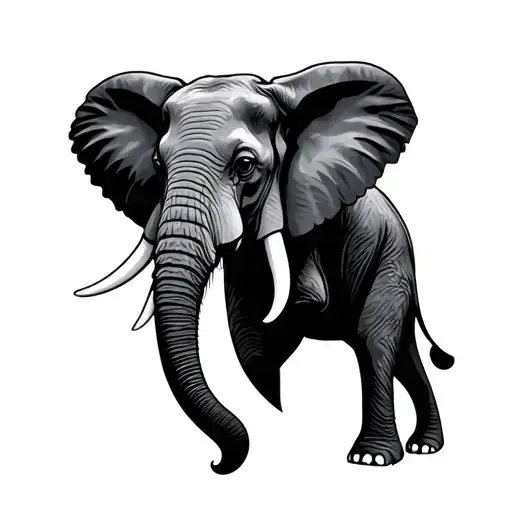 African Elephant Head