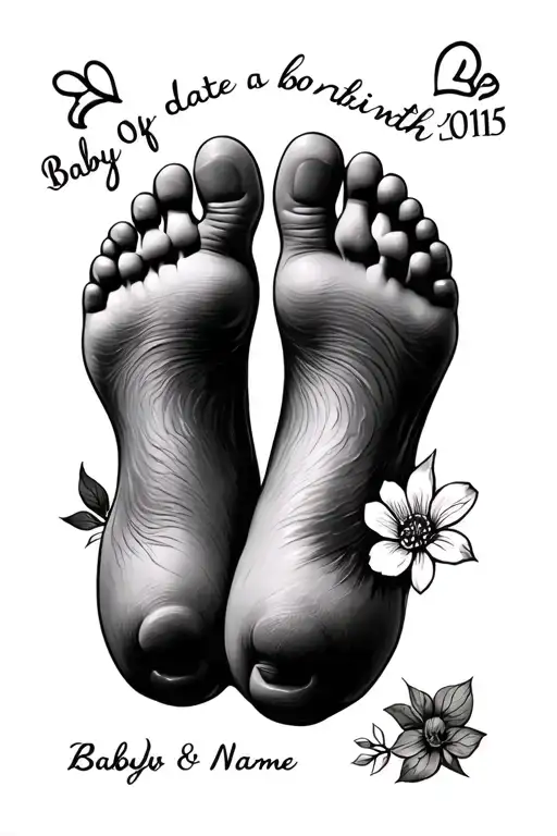 Baby Foot Date Of Birth And Name