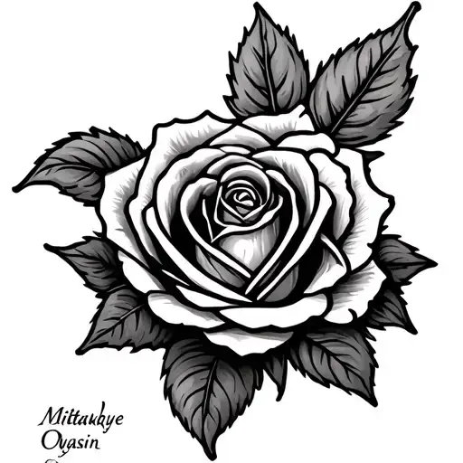 Rose Intertwined With Words Mitakuye Oyasin