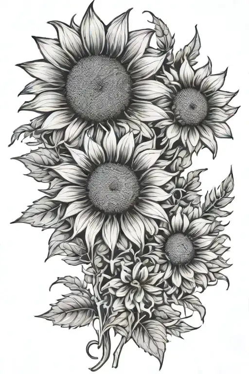 Sunflower Daisy Thistle Flowers