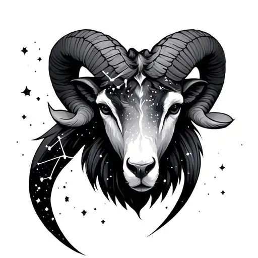 Forearm Aries Zodiac Symbol With Constellation