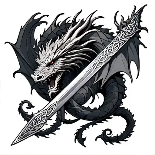 Dragon Amd Celtic Sword