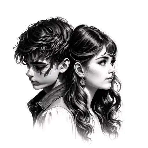 Portrait Of Brother Sister Bond