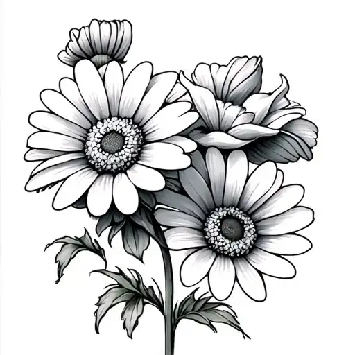 Daisy And Sweet Pea Flower