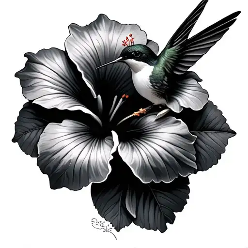 Hummingbird Hibiscus Flower