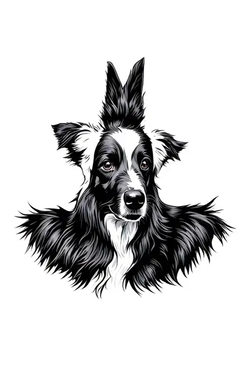 Border Collie Head
