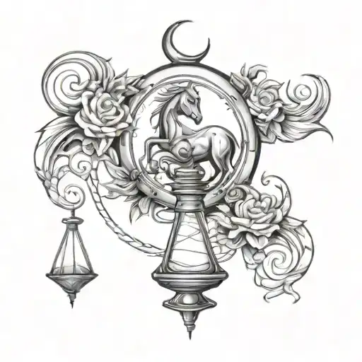 Capricorn And Broken Hour Glass Memorial Tattoo For My Brother