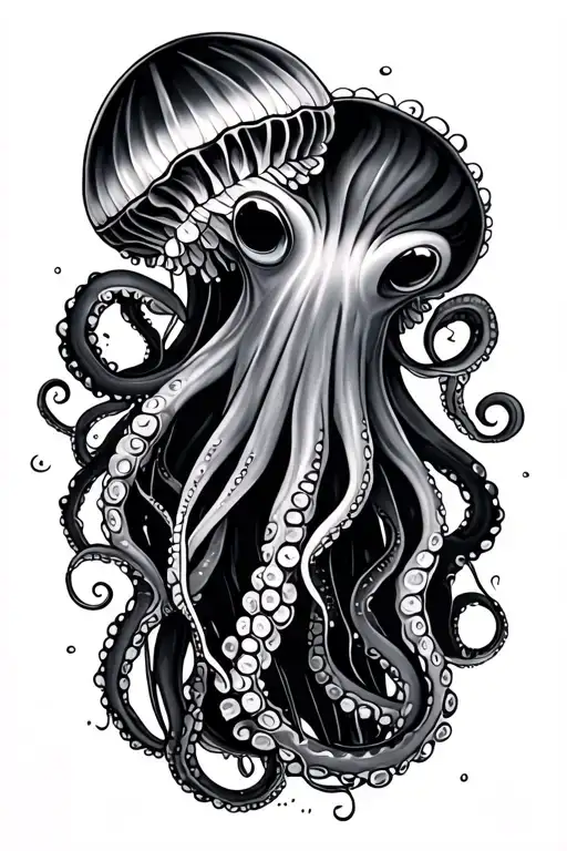 Octopus And Jelly Fish