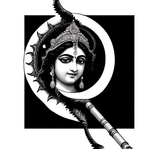 Sun Moon Krishna Flute