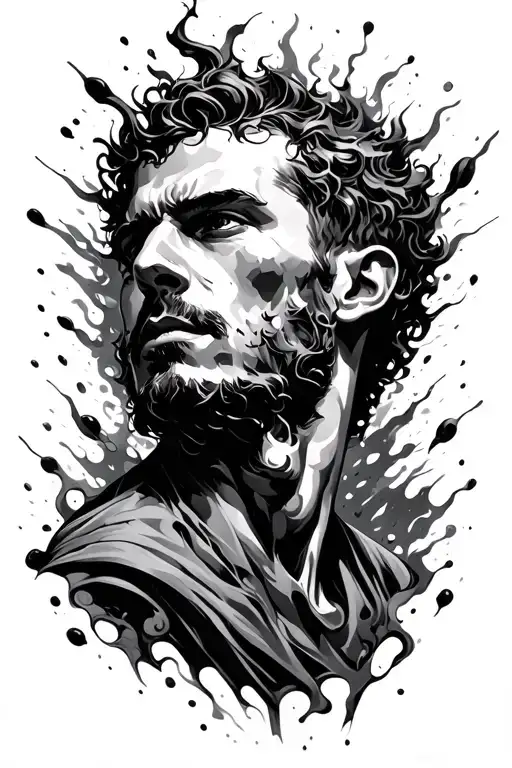 Disintegrating Man To Ashes Symbolizing Rebirth