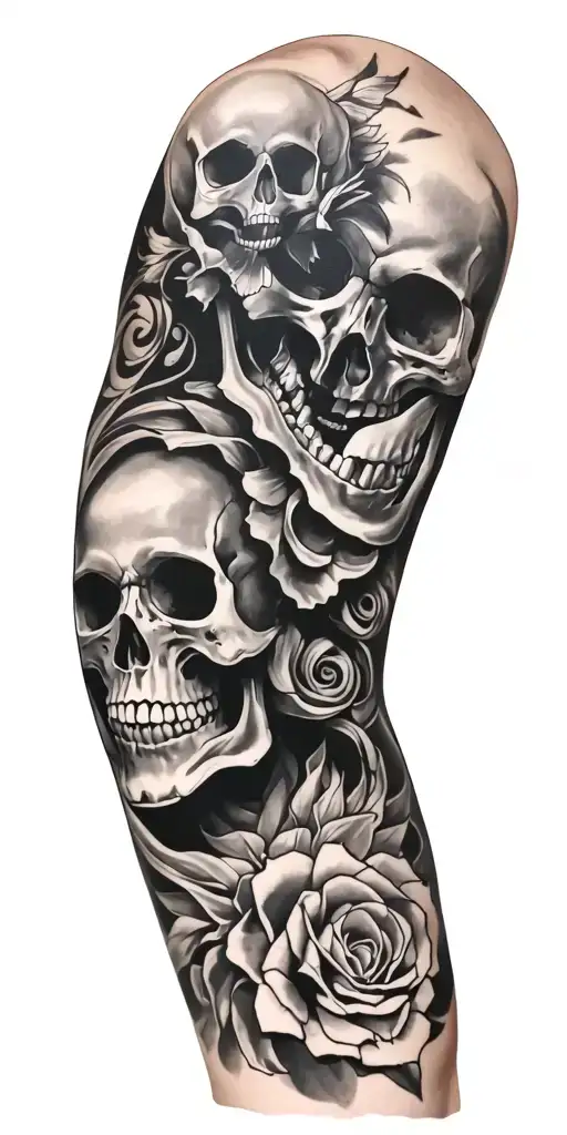 Full Sleeve With Skull