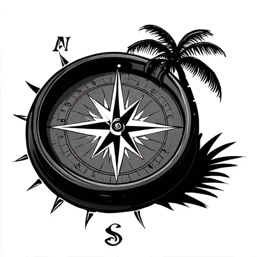 Palm Tree Compass
