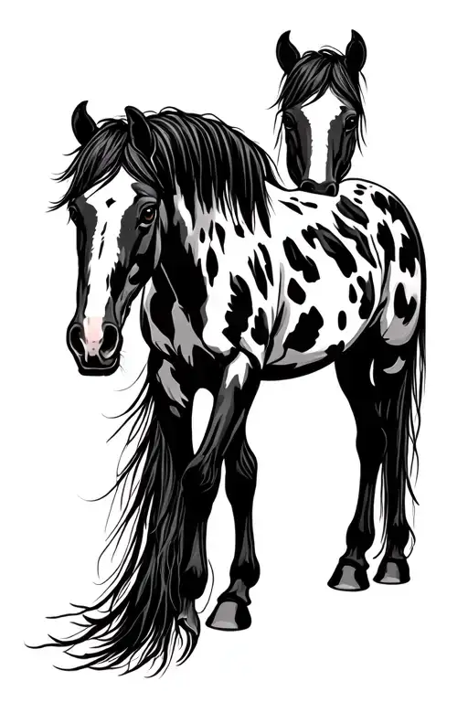 Tennessee Walking Horse Large Spotted Horse