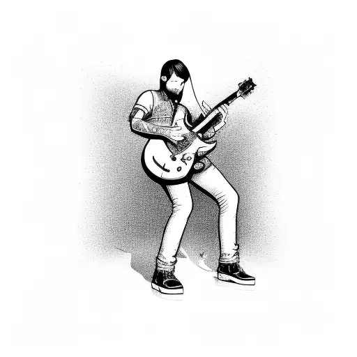 Guitar Player With Gibson Sg