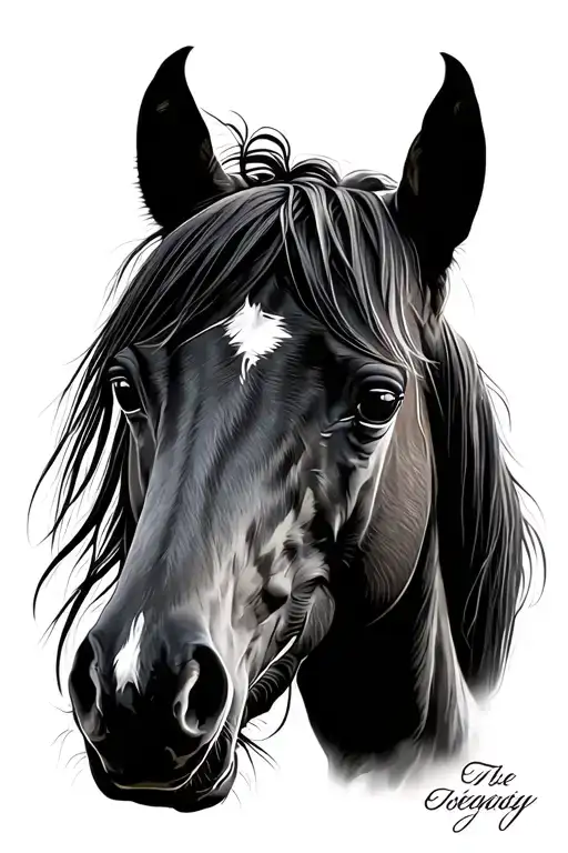 Tennessee Walking Horse Black And White
