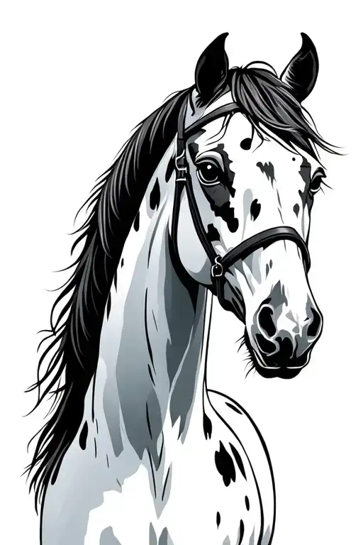 Tennessee Walking Horse Black Spots And White