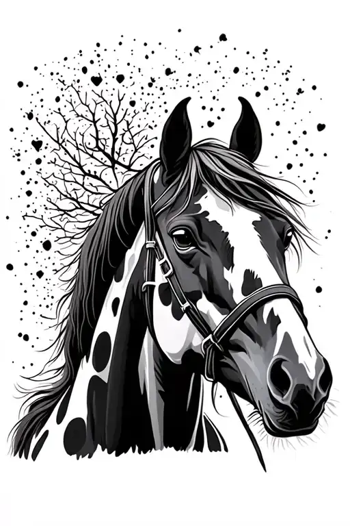 Tennessee Walking Horse Black Spots And White Horse