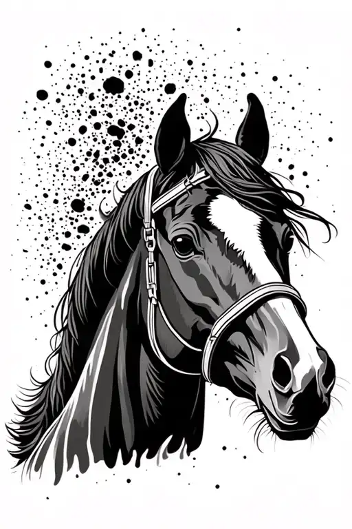 Paint Horse With White Blaze