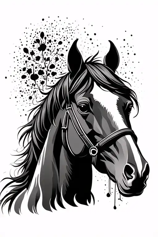 Horse With White Blaze