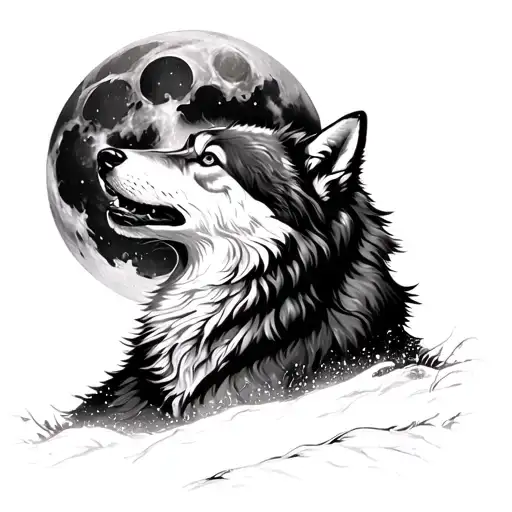 Wolf Howling At The Moon