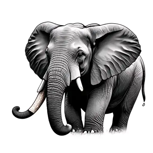 Elephant And Compass