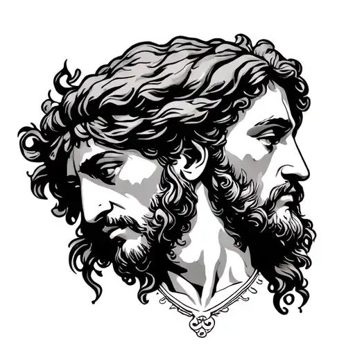 Jesus Tattoo Side Profile