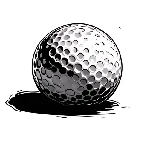Golf Ball And Drawing Pencil