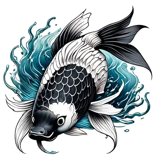Single Koi Fish