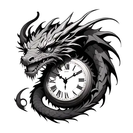 Dragon And Clock