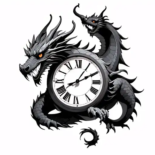 Dragon And Clock
