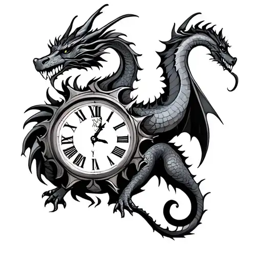 Dragon And Clock