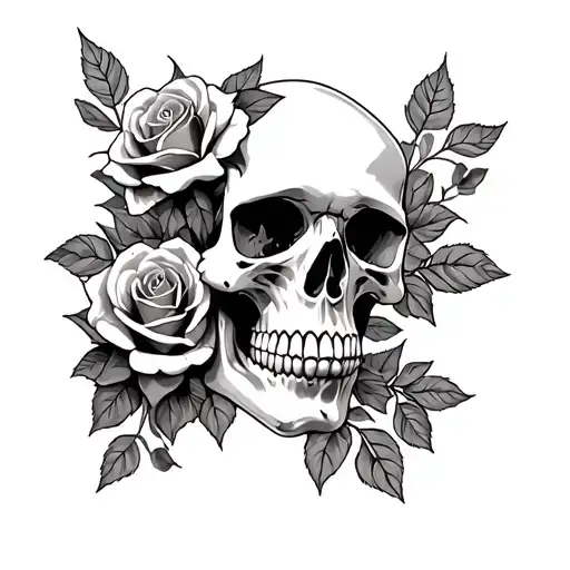 Skull And Roses