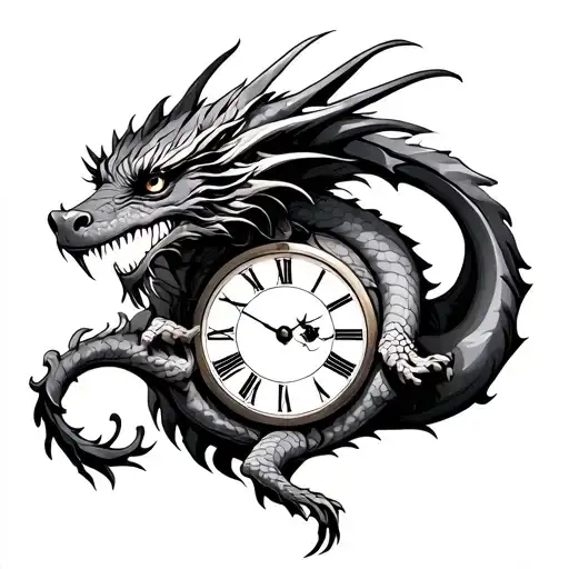 Dragon And Clock