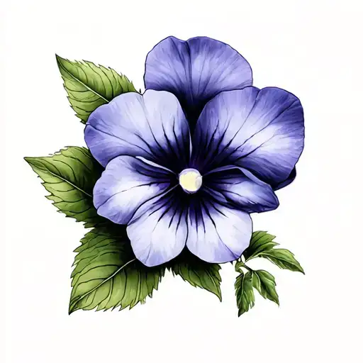 Blueberry's And African Violet Flower