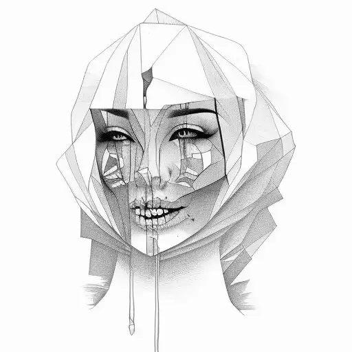 Face Draw In A Book Page With Text