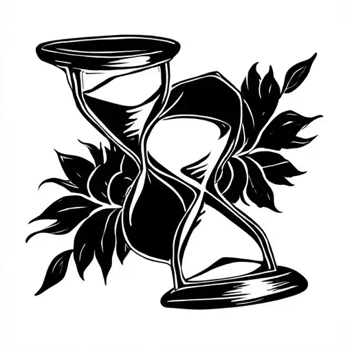 Small Black And White Hourglass Finger