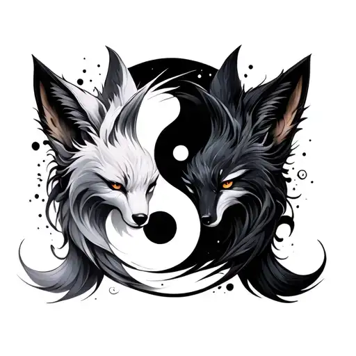 Yin Yang With Fox
