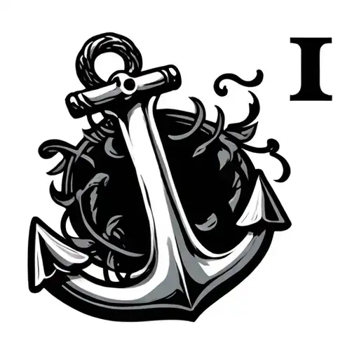 Anchor With Initials L And I