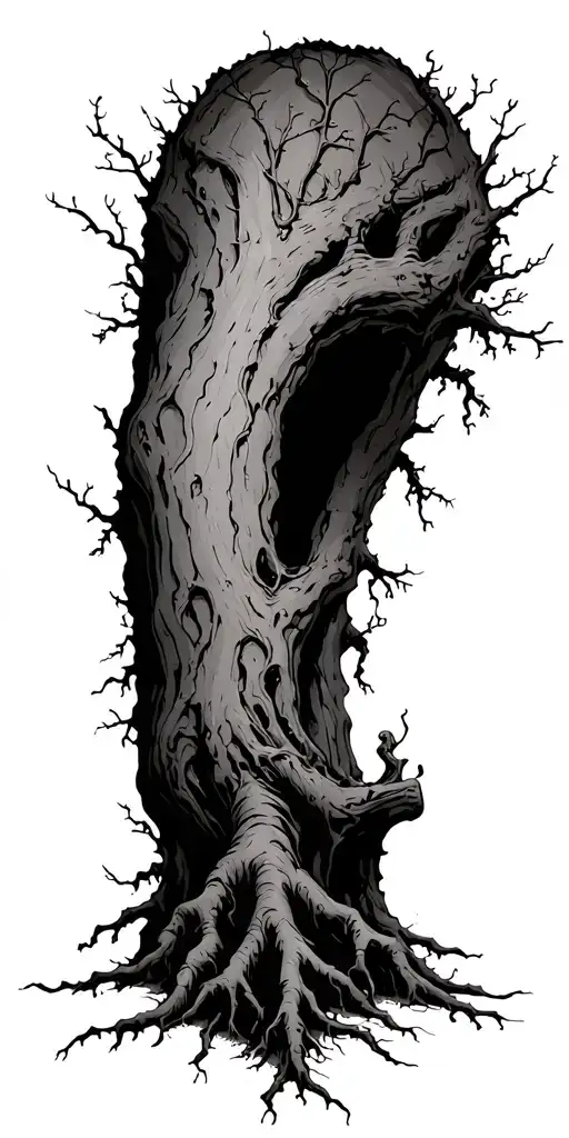 Decay Spreading Through Roots To A Dead Tree