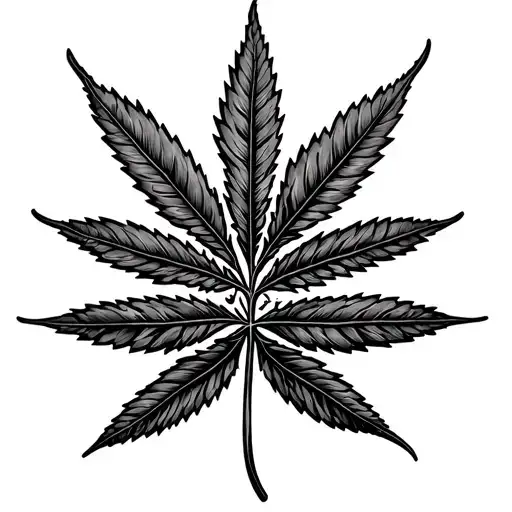 Marijuana Leaf Virgo Intertwined With Gemini