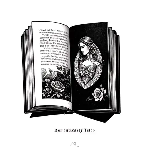 Romantasy Book Open In Front